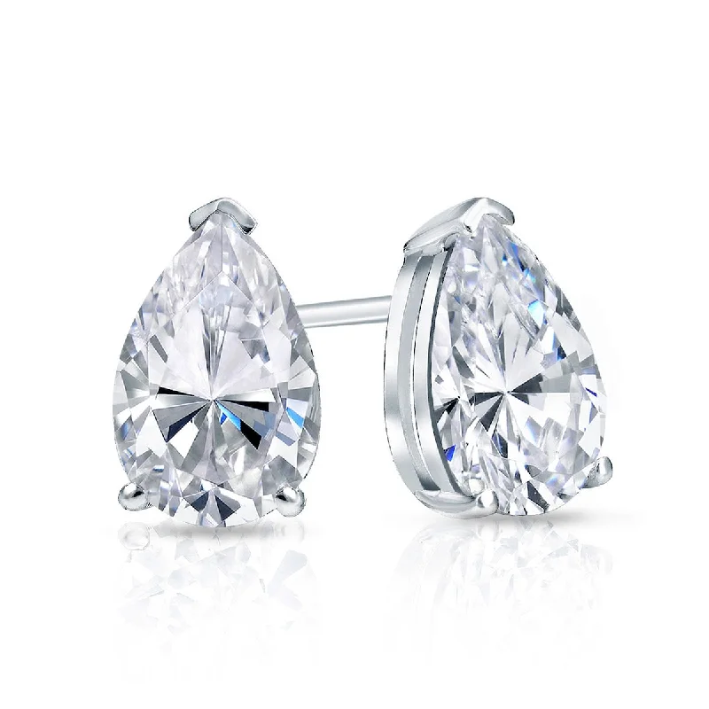 Auriya 1 1/2ctw Pear-cut Diamond Stud Earrings 14k Gold (G-H, SI1-SI2)