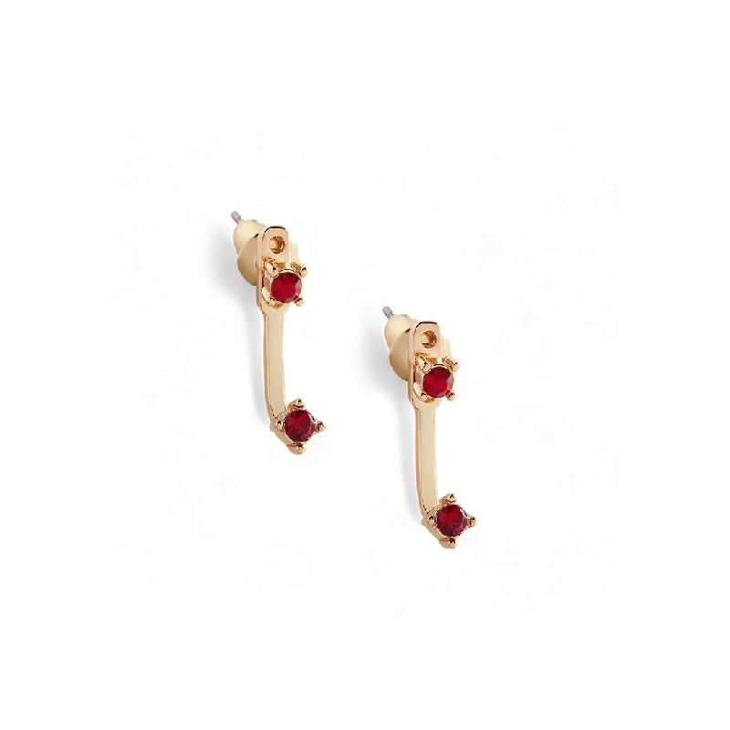 Birthstone Drop Ear Jacket Earrings