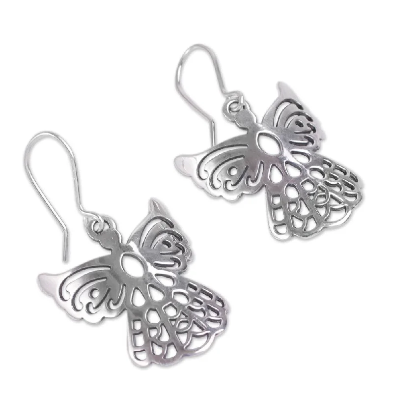 Handmade Sterling Silver Cajamarca Angels Dangle Earrings (Peru) - 1.7L*0.9W