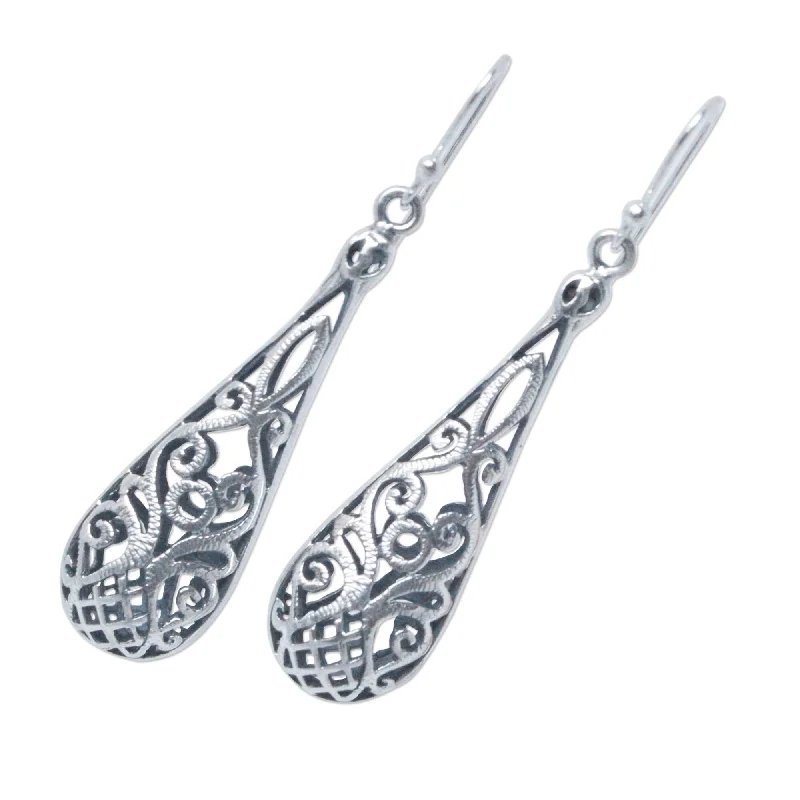 Handmade Sterling Silver 'Tropical Pineapple' Earrings (Thailand)