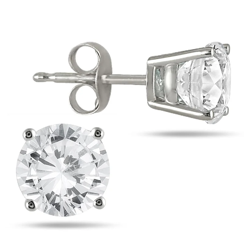 Marquee 14k White Gold 1/2ct TDW Diamond Solitaire Earrings