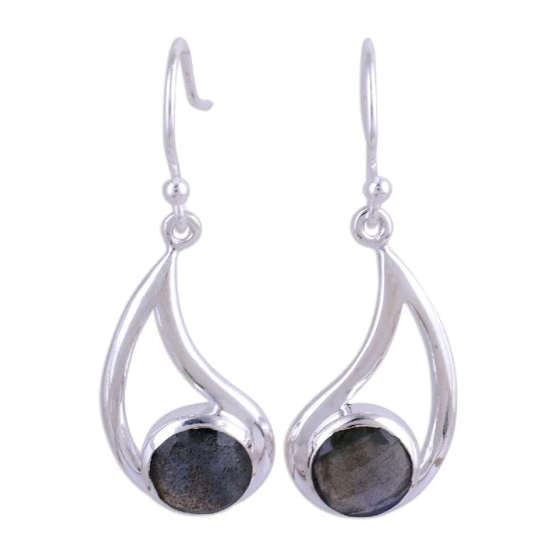 NOVICA Nebulous Charm, Labradorite dangle earrings - 1.4*0.6