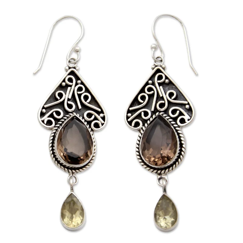 Quartz 'Queen of Jaipur' Earrings