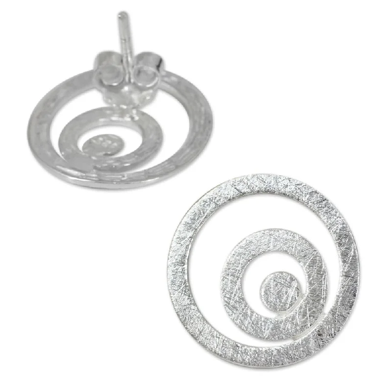 Sterling Silver 'Reverberation' Earrings (Thailand)