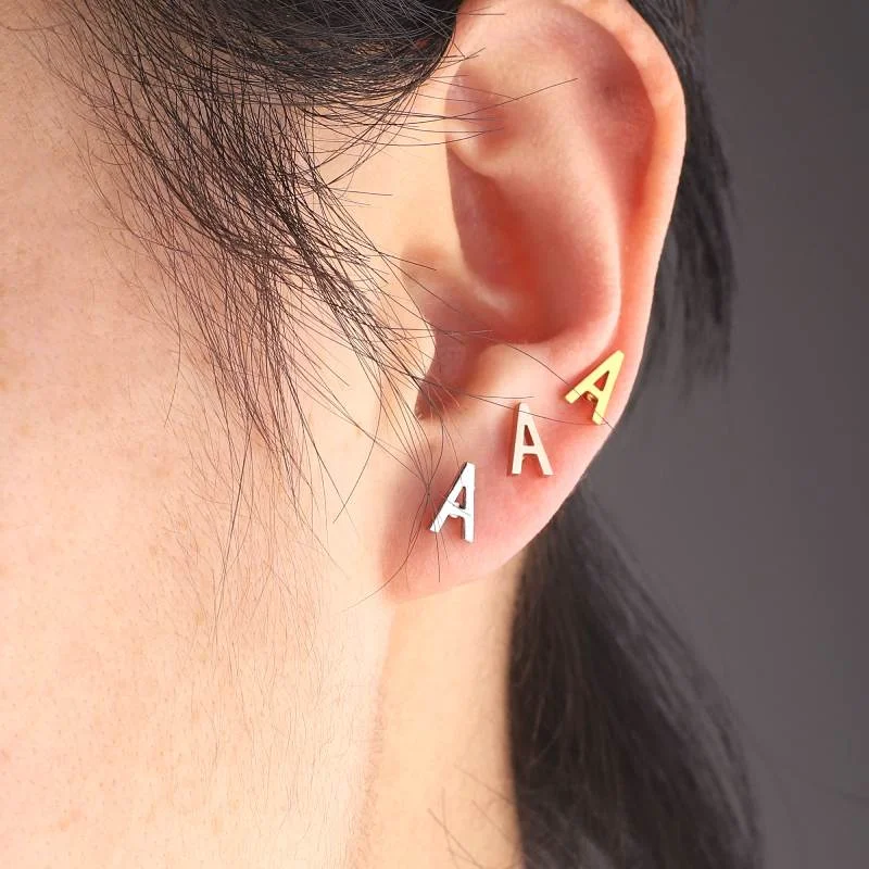 The Skinny Initial Earrings