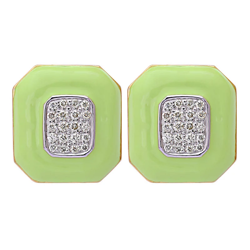 Earrings-Diamond (Enamel)