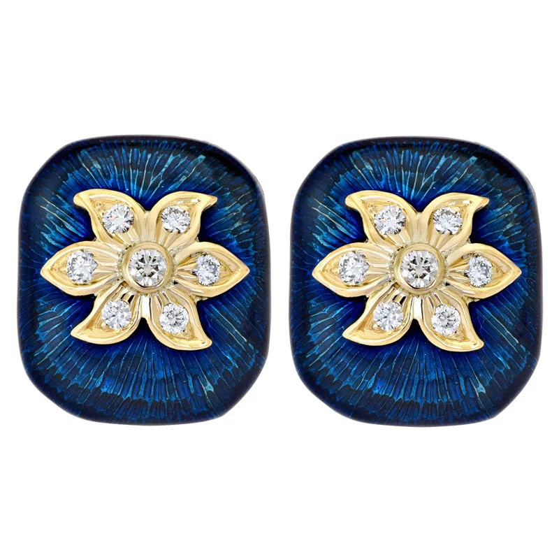 Earrings- Diamond (Enamel)