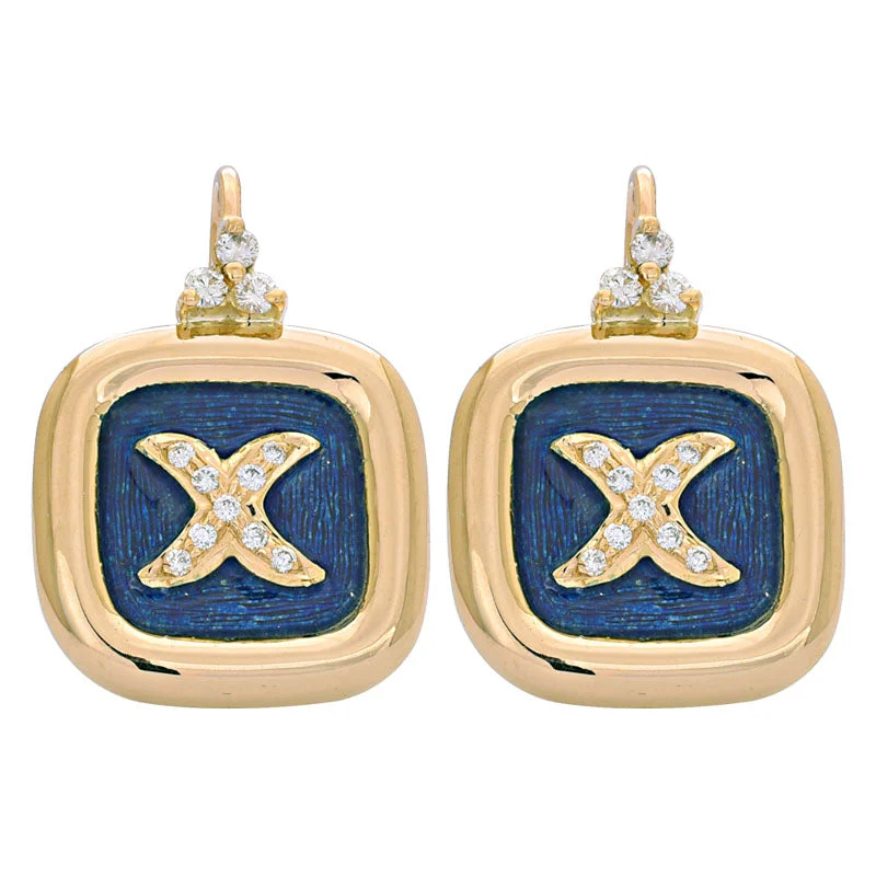 Earrings- Diamond (Enamel)