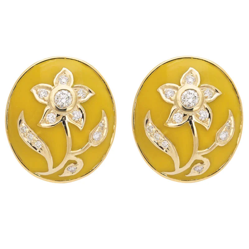 Earrings- Diamond (Enamel)