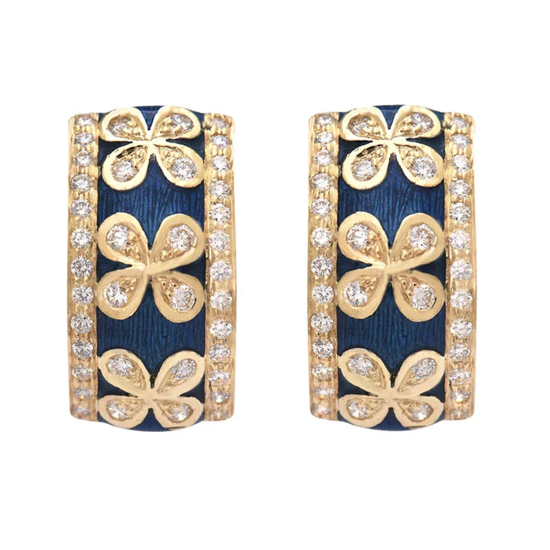 Earrings- Diamond (Enamel)