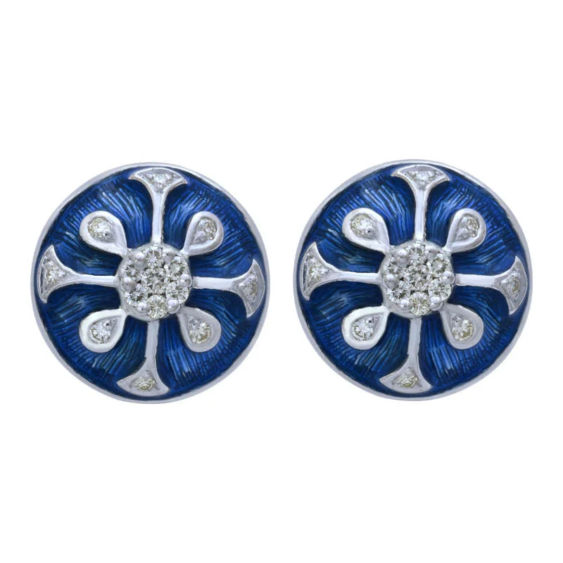 Earrings- Diamond (Enamel)