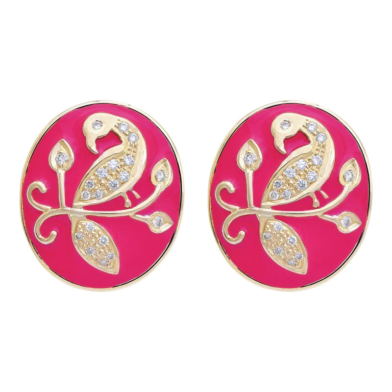 Earrings- Diamond (Enamel)