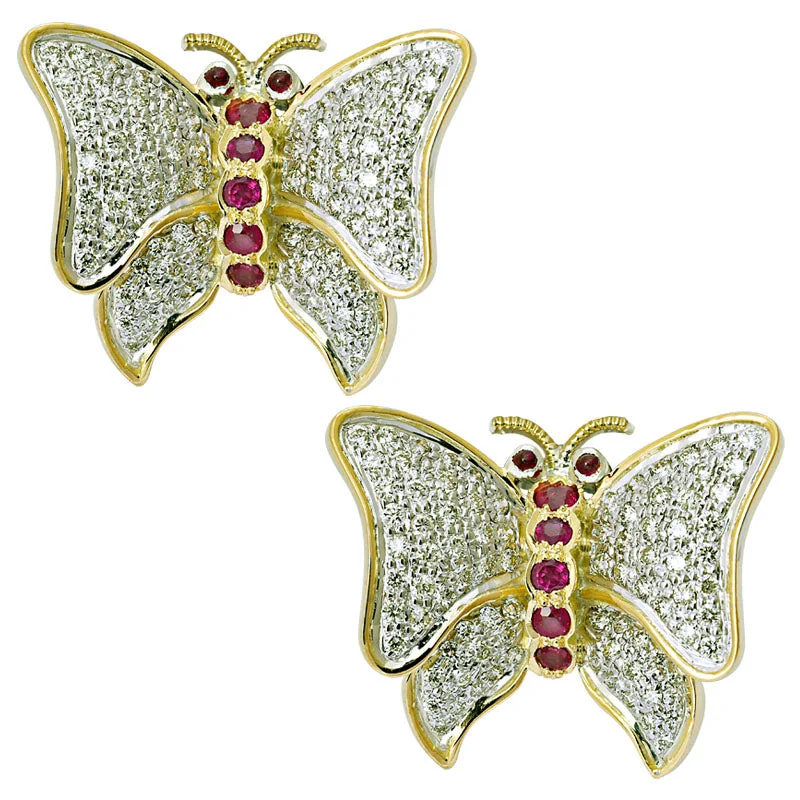 Earrings- Ruby and Diamond