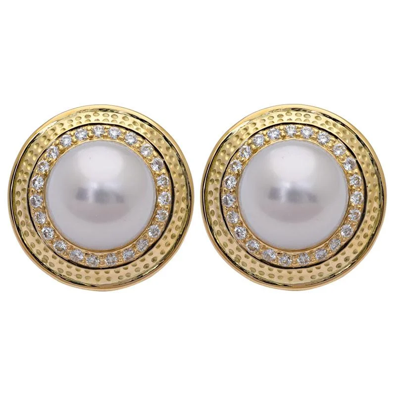 Earrings- South Sea Pearl and Diamond