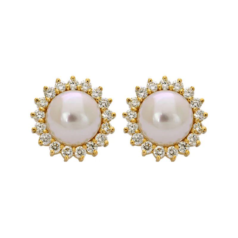 Earrings- South Sea Pearl and Diamond