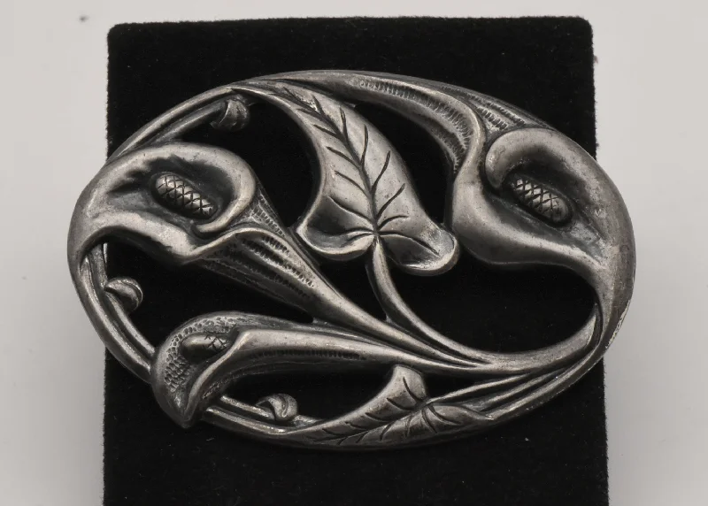 Vintage Sterling Silver Calla Lily Brooch